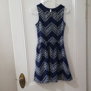 Xhilaration blue lace dress w/ back cutout